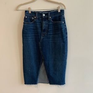 High waist Midi jean skirt